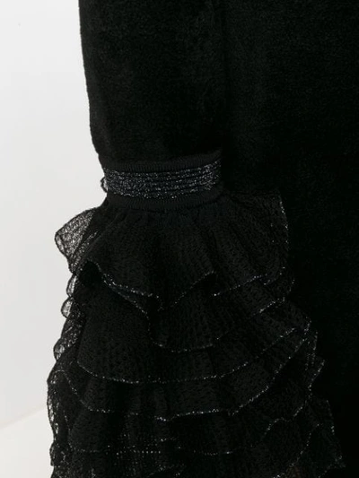 Shop Antonino Valenti Ruffled Cuff Dress In Black