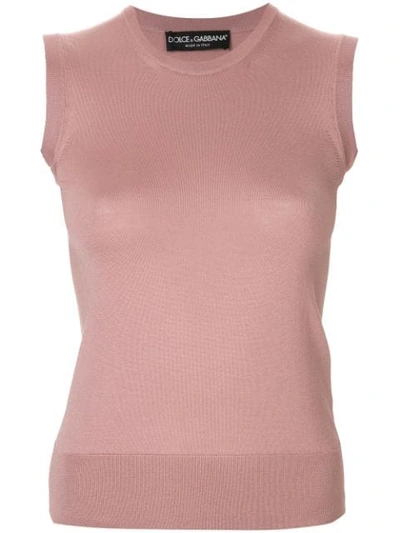 Shop Dolce & Gabbana Fein Gestricktes Top In Pink