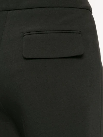 Shop Ellery Full Flare Cropped Trousers In Black