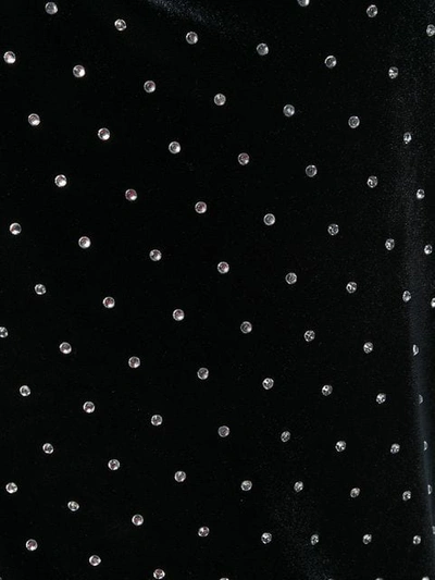 SELF-PORTRAIT 丝绒单肩罩衫 - 黑色