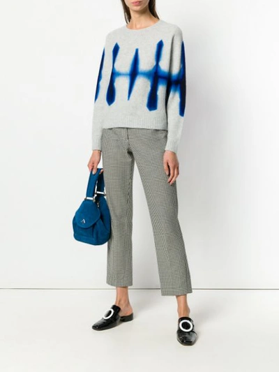 Shop Suzusan Cropped Tie-dye Sweater - Blue