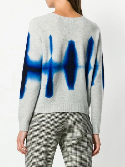 Shop Suzusan Cropped Tie-dye Sweater - Blue