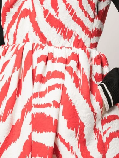 Shop Msgm Zebra Print Dress - Red