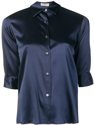 Shop Blanca Slim-fit Shirt In Blue