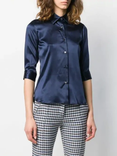 Shop Blanca Slim-fit Shirt In Blue