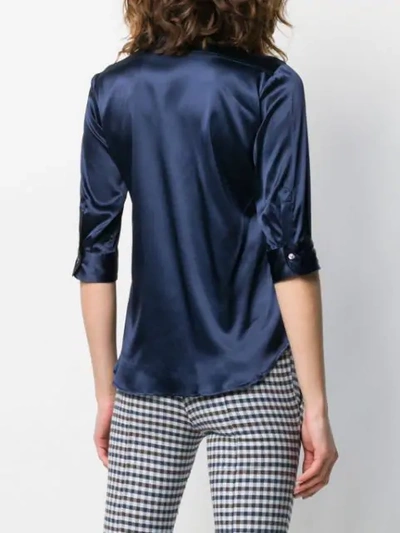 Shop Blanca Slim-fit Shirt In Blue