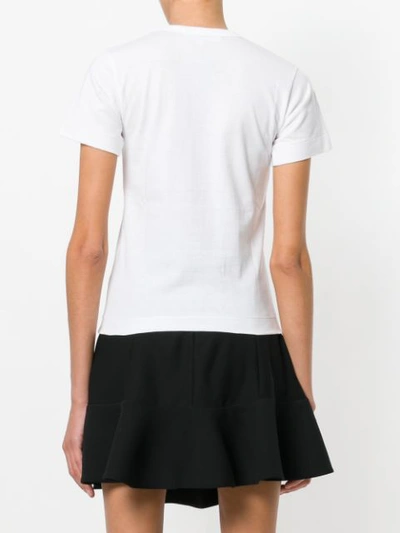 Shop Comme Des Garçons Play T-shirt Mit Herz-print - Weiss In White