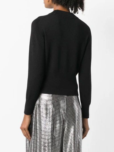 Shop Christopher Kane Crystal Crop Sweater - Black