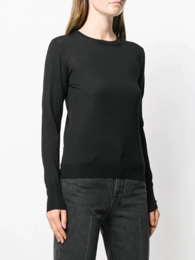 Shop Roberto Collina Round Neck Knitted Top In Black