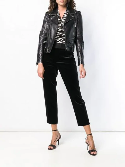 Shop Saint Laurent Classic Biker Jacket In Black