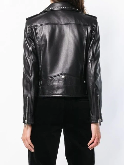 Shop Saint Laurent Classic Biker Jacket In Black