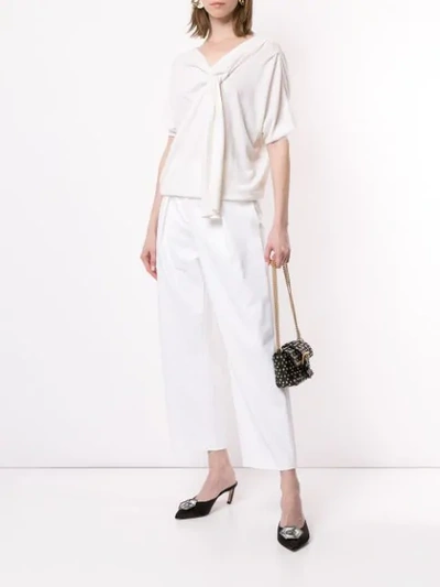 LANVIN HIGH-WAISTED TROUSERS - 白色