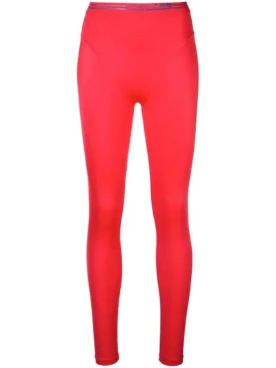 Shop Adam Selman Sport French Cut Leggings In Red