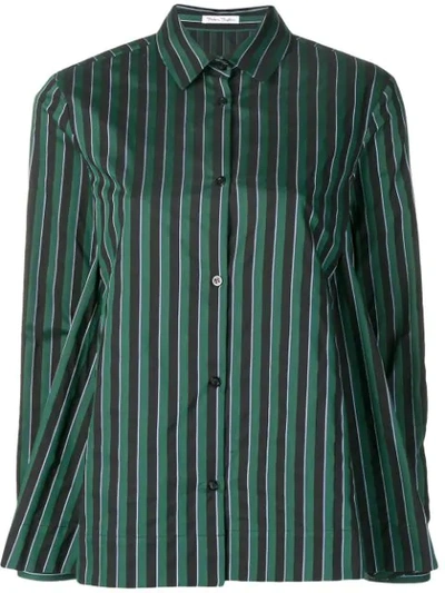 Shop Peter Taylor Striped Long-sleeve Shirt - Green