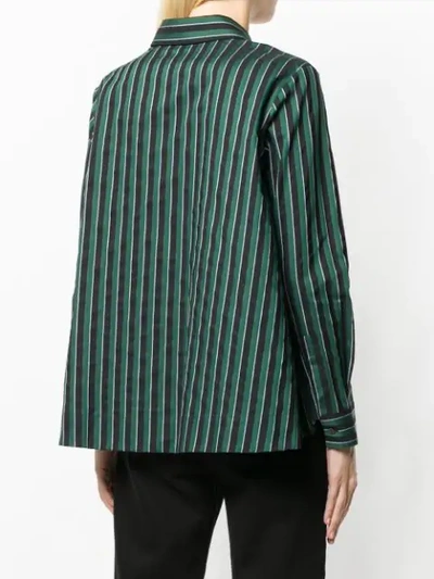 Shop Peter Taylor Striped Long-sleeve Shirt - Green