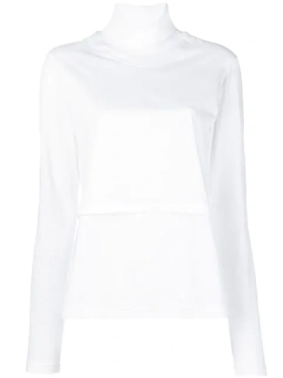 Shop Nehera Roll-neck Layered Sweater In White
