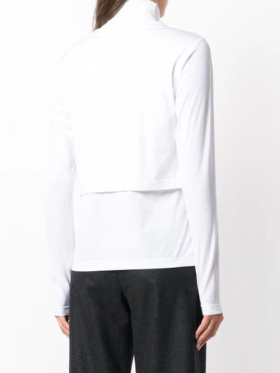 Shop Nehera Roll-neck Layered Sweater In White