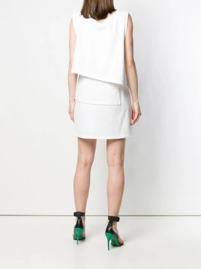 Shop Alexander Wang T T By Alexander Wang Kleid Im Layering-look - Weiss In White
