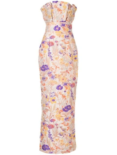 Shop Bambah Florence Pencil Gown In Multicolour