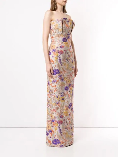 Shop Bambah Florence Pencil Gown In Multicolour