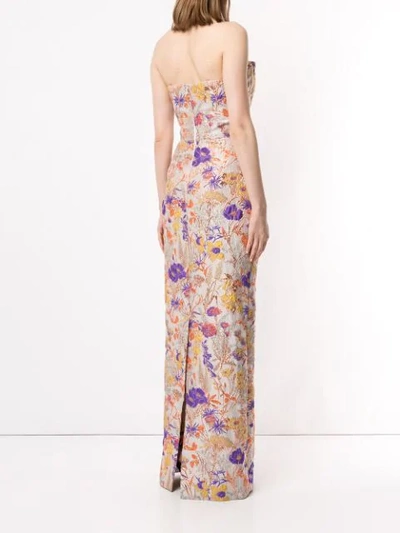 Shop Bambah Florence Pencil Gown In Multicolour