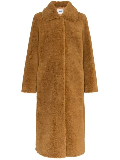 Shop Stand Studio Gilberte Teddy Faux-fur Coat In Brown