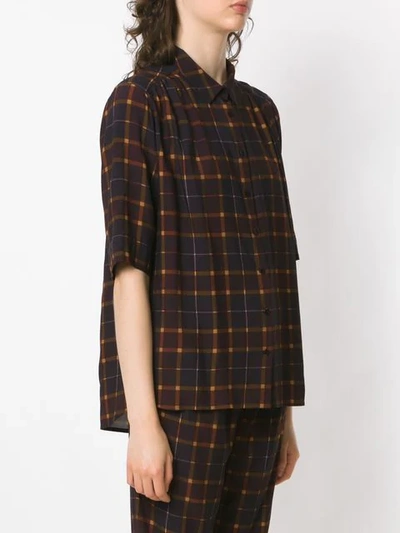 Shop Andrea Marques Checked Shirt In Multi