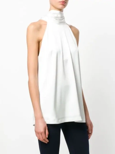 Shop Galvan Sash Halter Neck Top In White