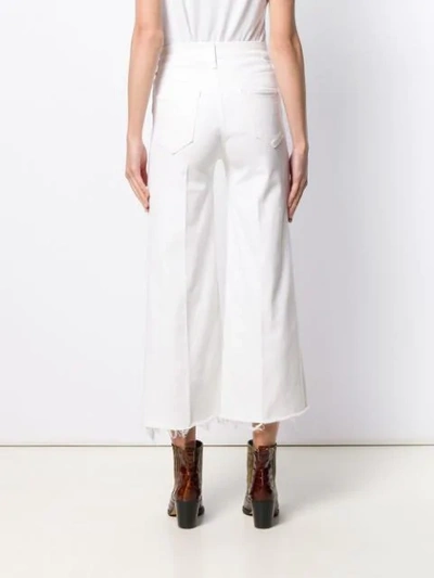 Shop Mother Wide-leg Cropped Jeans In Neutrals