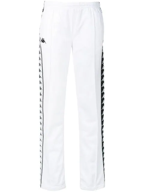 kappa track pants white