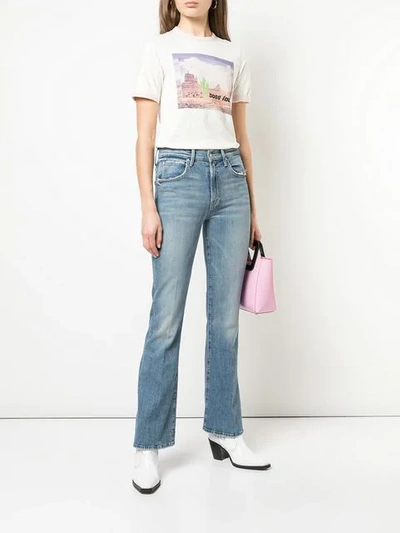 Shop Mother Bootcut Jeans In Blue