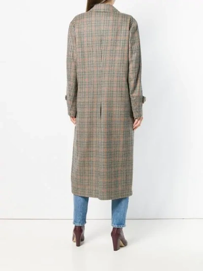 Shop Giuliva Heritage Collection Checked Button Coat In Neutrals