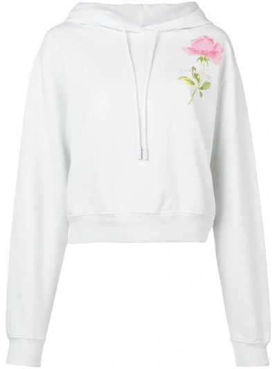 Shop Off-white Rose Print Hoodie