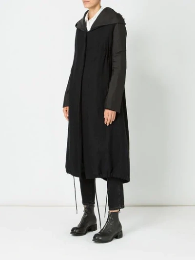 Shop Masnada Hooded Parka Coat - Black