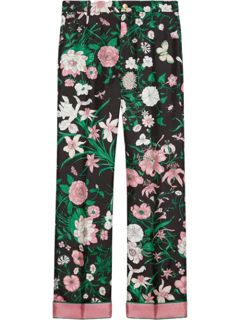 gucci floral trousers