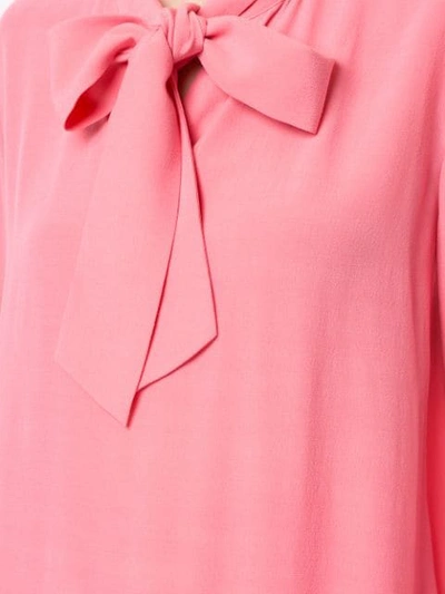 Shop Layeur Tie Neck Blouse In Pink