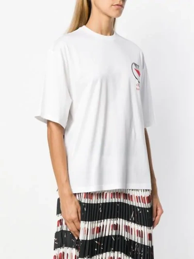 Shop Prada Monkey Print Short Sleeve Cotton T Shirt In White