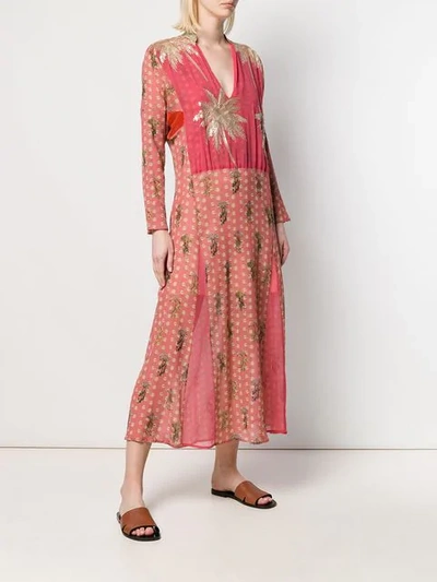 Shop Ailanto Embellished Palm Tree Dress In Pink
