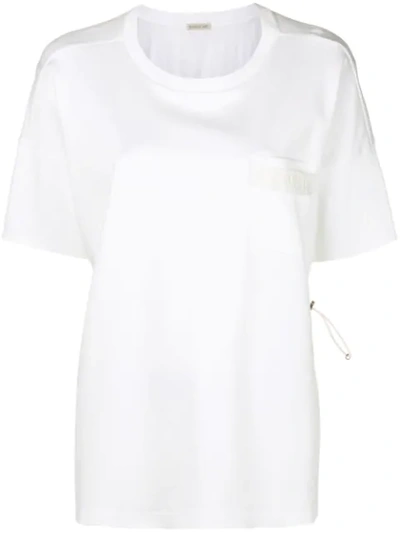 MONCLER LOGO标贴全棉T恤 - 白色