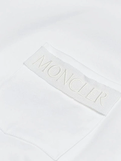 Shop Moncler Logo Flared T-shirt In White