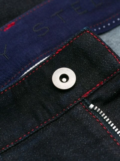 Shop Stella Mccartney Cropped Turn Up Hem Jeans In Blue