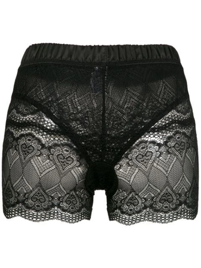 Shop À La Garçonne Lace Elasticated Panties In Black
