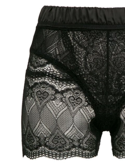 Shop À La Garçonne Lace Elasticated Panties In Black