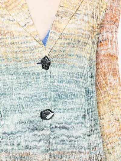 Shop Missoni Gradient Single Breasted Coat In Multicolour