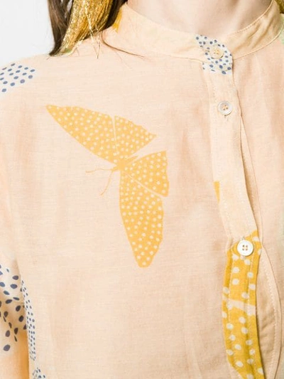 Shop Forte Forte Butterfly Print Shirt In Neutrals
