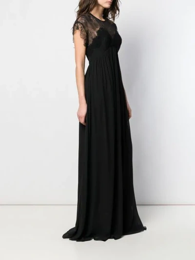 Shop Giambattista Valli Lace Cap Sleeve Dress In Black