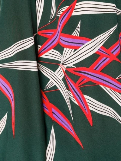 Shop Diane Von Furstenberg Printed Silk Blouse In Green