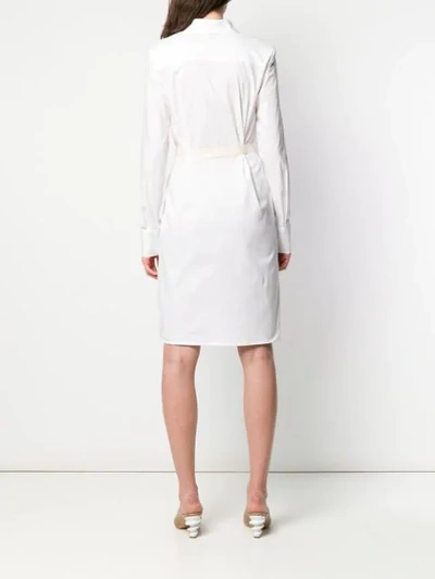 Shop A.f.vandevorst Tie Waist Shirt Dress - White