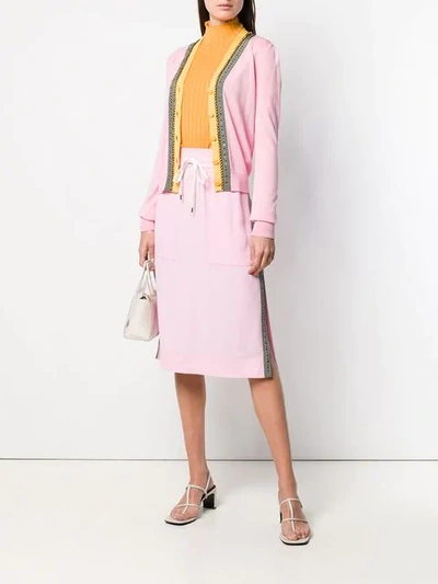 Shop N°21 Drawstring Straight Skirt In Pink