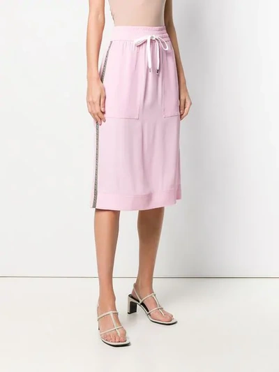 Shop N°21 Drawstring Straight Skirt In Pink